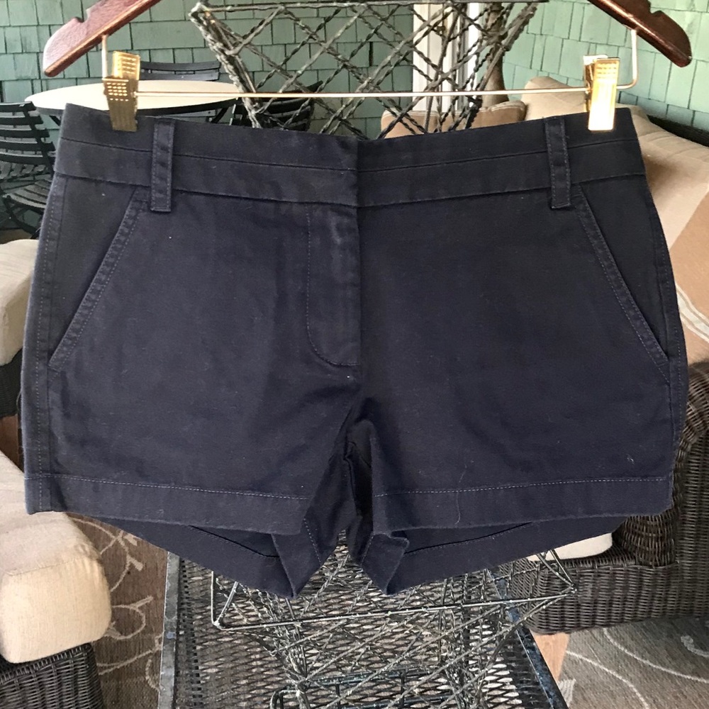 Women’s Navy J Crew Chino Shorts. New. Size 2